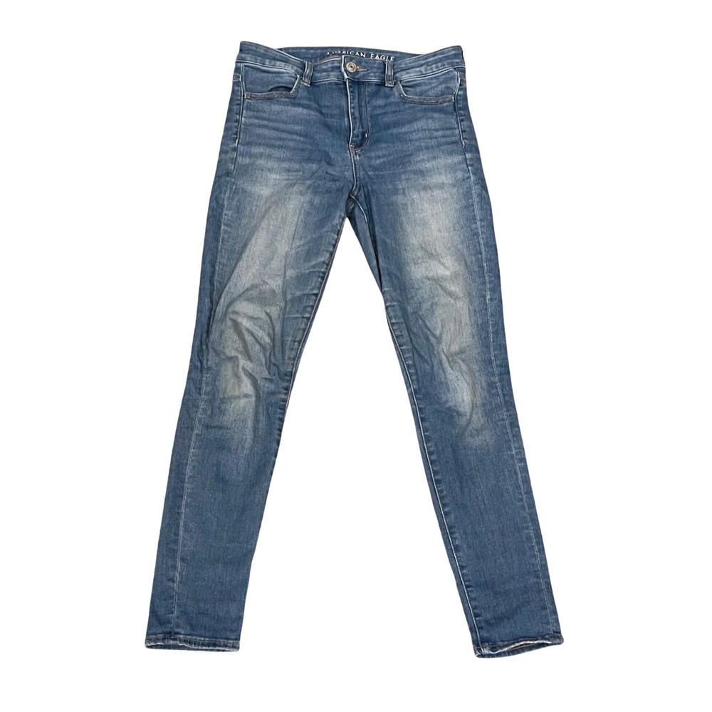 American Eagle Outfitters Womens Jeans Medium Wash High Waisted Skinny Stretch 8